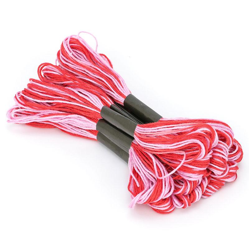 12 Pcs/lot Cross Stitch Embroidery Floss Dyeing Line Threads DIY Weave Bracelet String Sewing Threads MultiColor Embroidery