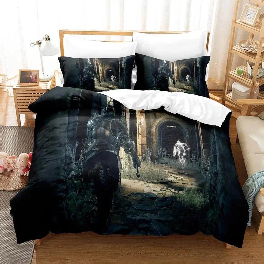 Game Dark Souls Bedding Set Duvet Cover Bed Set Quilt Cover Pillowcase Comforter King Queen Size Boys Adult Bedding Set