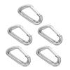 5 Stück Aluminiumlegierung Kletterkarabiner 12KN (2697 Pfund) Robuste D-Ring-Karabinerhaken für Camping, Wandern, Outdoor