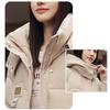 2025 New Winter Long Down Cotton Jacket For Women Zipper Hooded Parkas Coat Female Loose Padded Thicken Warm Snow Wear Jackets