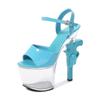 Fashion 17.5cm Super High Heel Sandals Sexy Waterproof Shallow Mouth Thin Heel Back Hollow Pole Dance Stripper Sandals 35-43 NEW