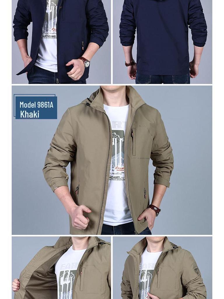 2024 Men's Casual Spring/Autumn Jacket: Middle-Aged Windbreaker