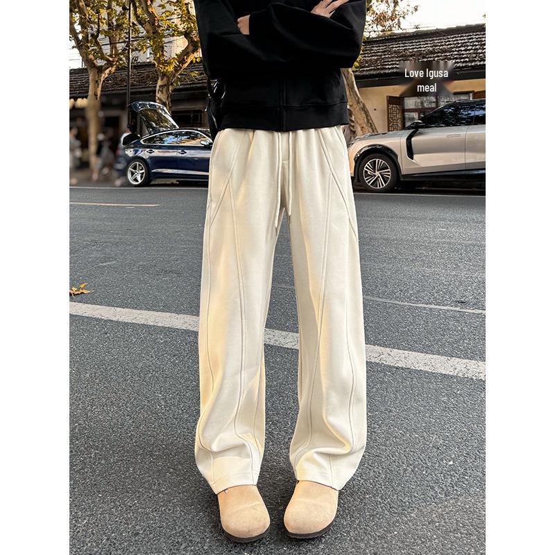 

Американские CleanFit Тяжеловесные Изогнутые Брюки-треники - Унисекс Модные Осенне-зимние Свободные Прямые Повседневные Спортивные Брюки M абрикосовый