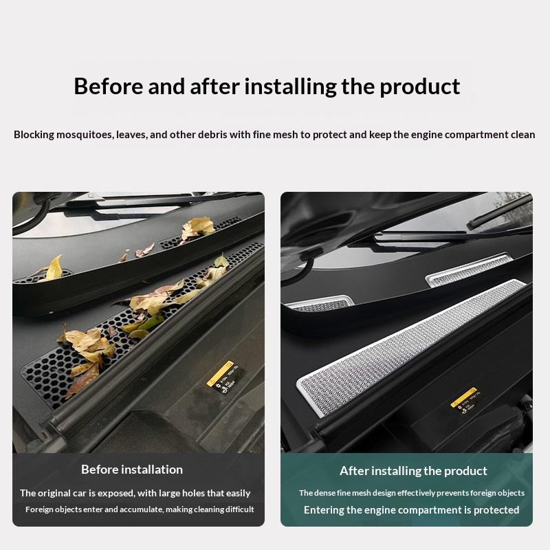 For Li Xiang I6/I8/L6/L7/L8/L9 Hood Insect Screen Air Intake Protector Engine Bay Anti Clogging Dust Cover