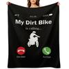 My Dirtbike is calling Throw Blanket Blankets For Baby Bed Fashionable Luxury Brand Flannel Fabric Blankets