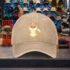 Cartoon Shiba Inu Baseball Cap Distressed Washed Cotton Casual Adjustable Cap for Unisex Travel