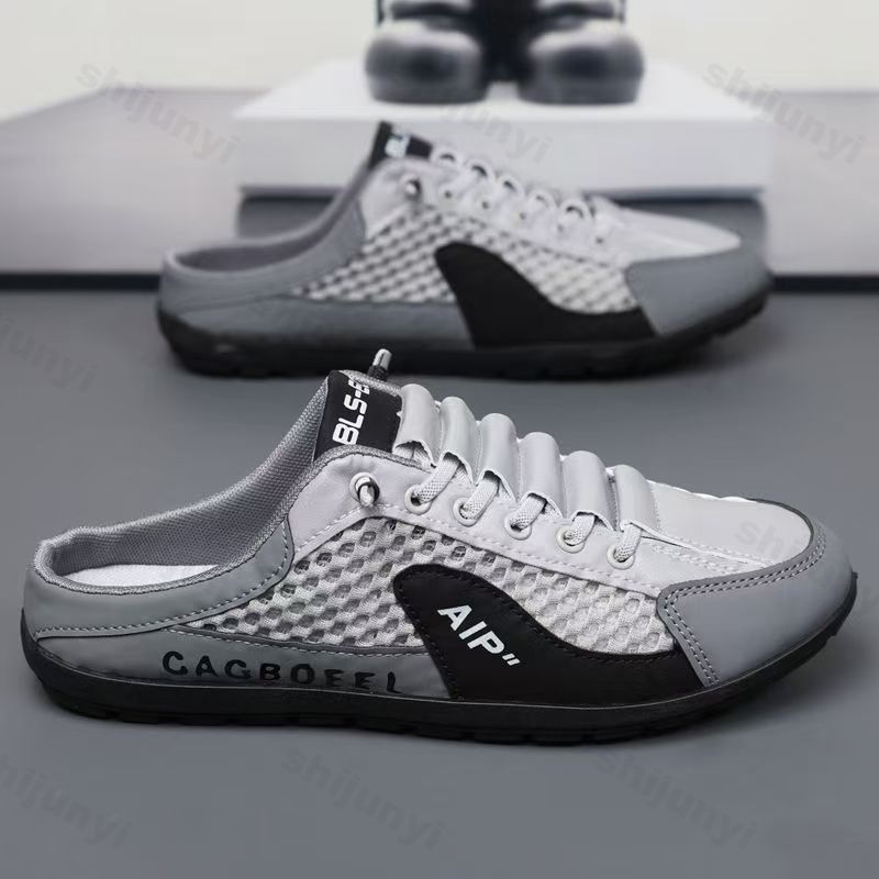 Fashion Men's Half Slippers Fashion Soft-soled Summer Men Trendy Bottom Casual Shoes Soft Sole Support Shoes Sneakers Zapatos De Hombre