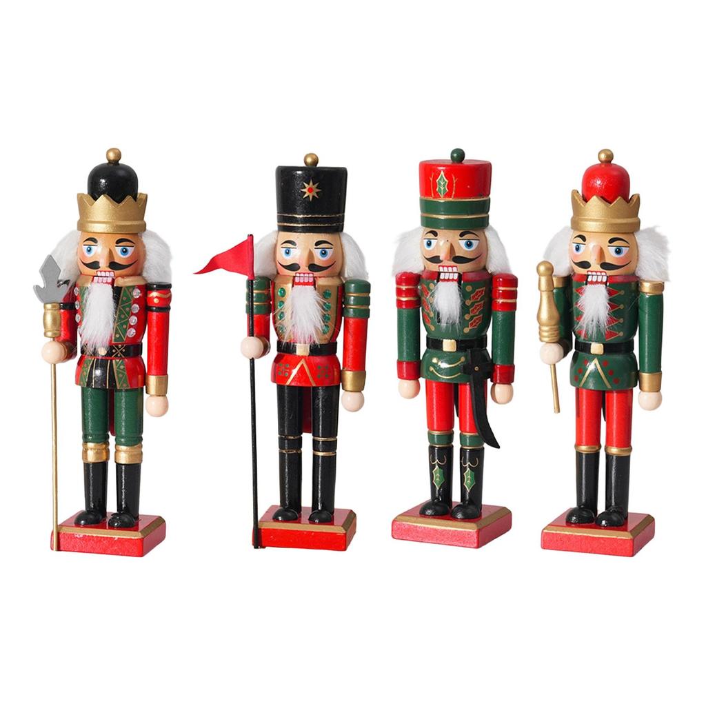 Christmas Decorative Nutcracker Figurine Crafts for Shelves Home Xmas Gift