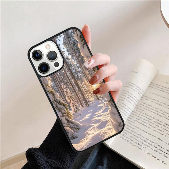Winterlandschaft Handyhülle Cover Für iPhone 17 Air 15 16e 14 13 12 Pro Max 11 Pro Max Plus Hülle Schale