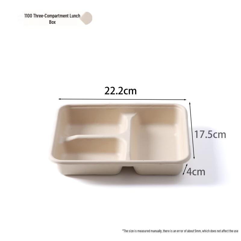 Disposable Sugarcane Pulp Meal Boxes