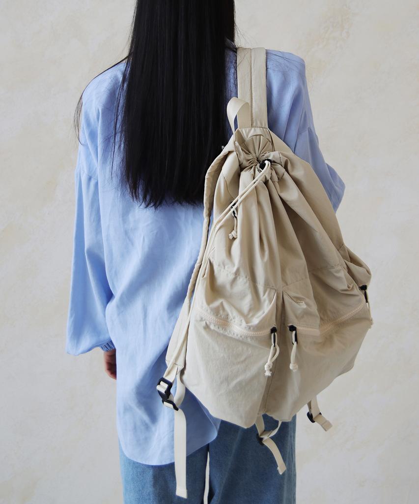 Bymoss Big String Backpack - Beige