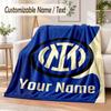 Personalisierte Flanelldecke mit Inter Mailand Aufdruck Warme Gemütliche Decke für Zuhause Sofa Bettwäsche