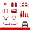 Für Kia Morning Picanto Rotes Interieur Mittelkonsole Schaltknauf Scheinwerferknopf Fensterknopf Abdeckung Oberer Lüftungsauslass Zierleiste