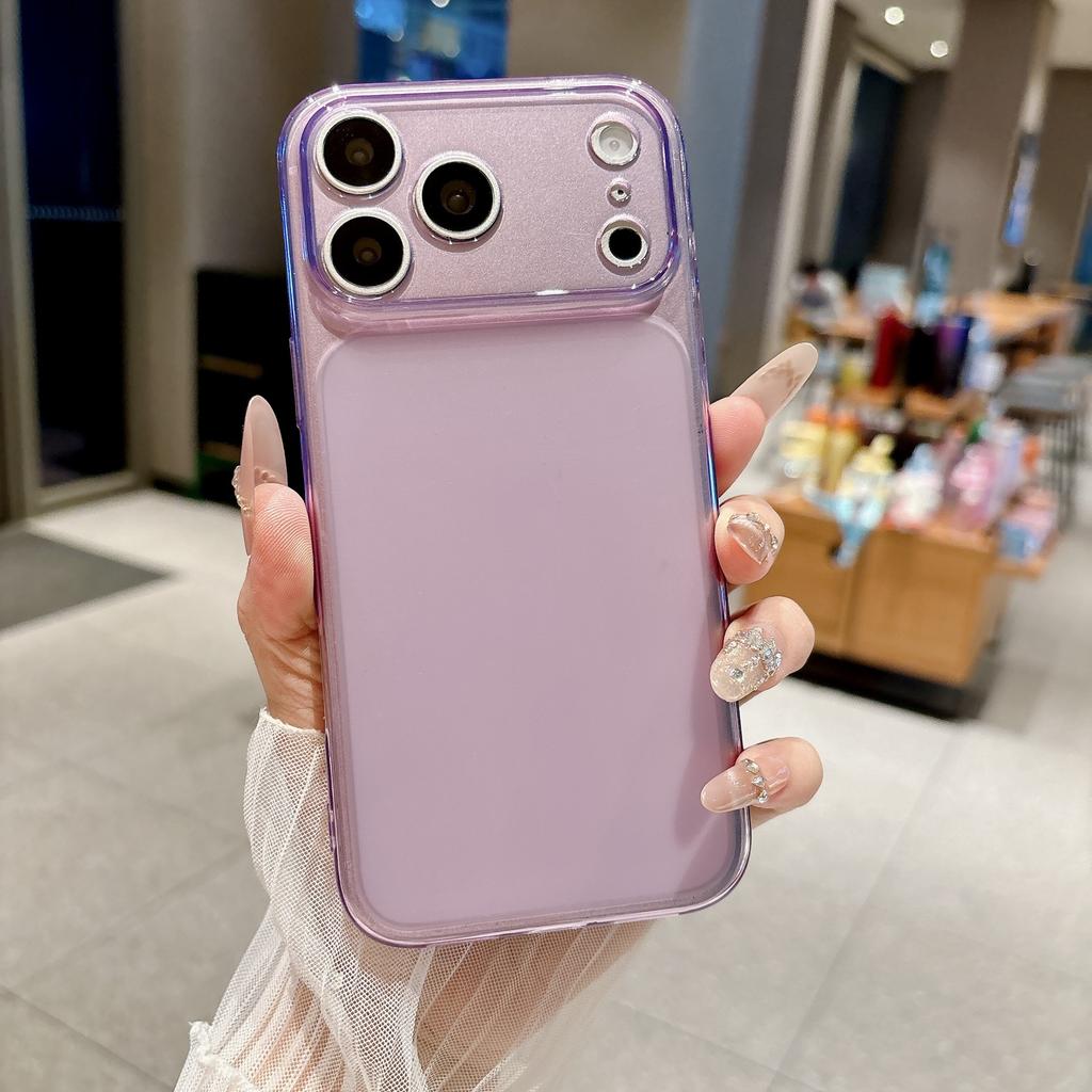 Simple and transparent large window for Apple iPhone17Promax mobile phone case 16/15/14/13/12 soft 11