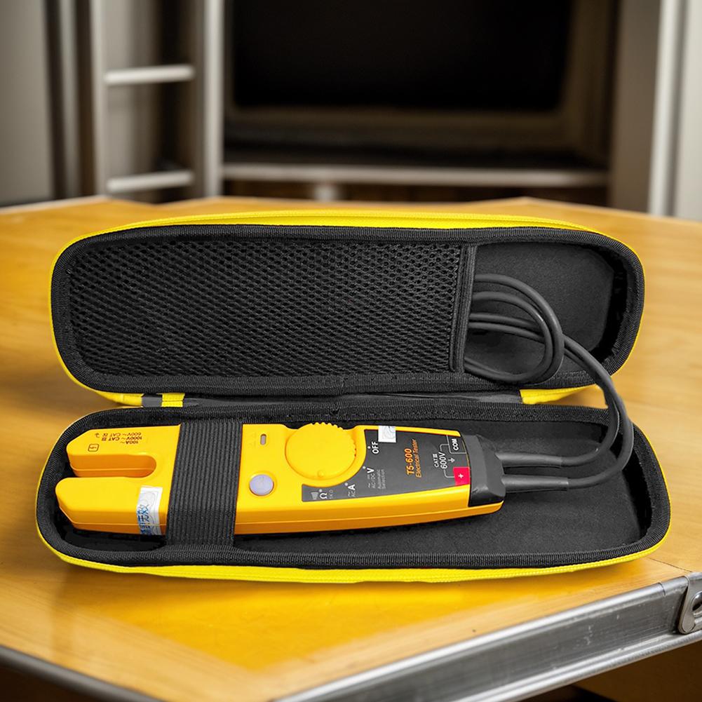 EVA Hard Case Waterproof Portable Storage Bag with Mesh Pocket Zipper Handbag for Fluke T5-1000/T5-600/-1000/-600 Multimeter