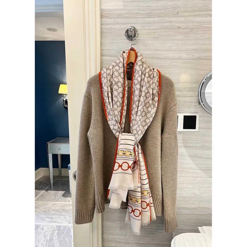 NINA SOLOR Soft Wool Long Scarf Shawl