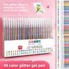 Penna Gel Scintillante Penna Gel Penna Evidenziatore Fluorescente Studente Conto Mano Polvere Scintillante Sabbia Scintillante Penna Neutra Color Perla
