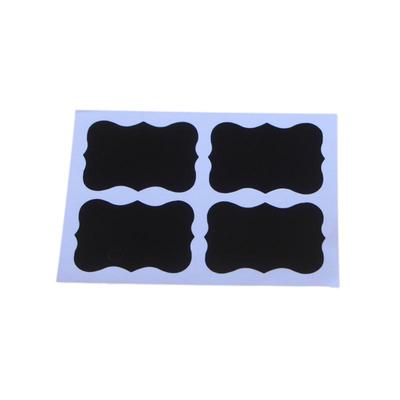 Bat-Shaped Reusable Matte Black Chalkboard Sticker Label