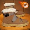 Winter Warm Snow Boots Solid Color Velvet Short Casual Martin Boots Wear Cotton Shoes