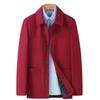 Men's Middle-aged and Elderly Lapel Clothing Autumn Middle-aged Men's Gusset Loose Wedding Coat