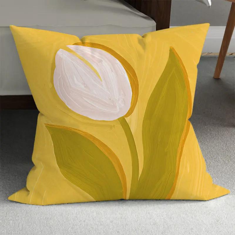 Bedroom Pillowcase Cute Summer Sunflower Decorative Flower  Living Room Bed Sofa Office Chair