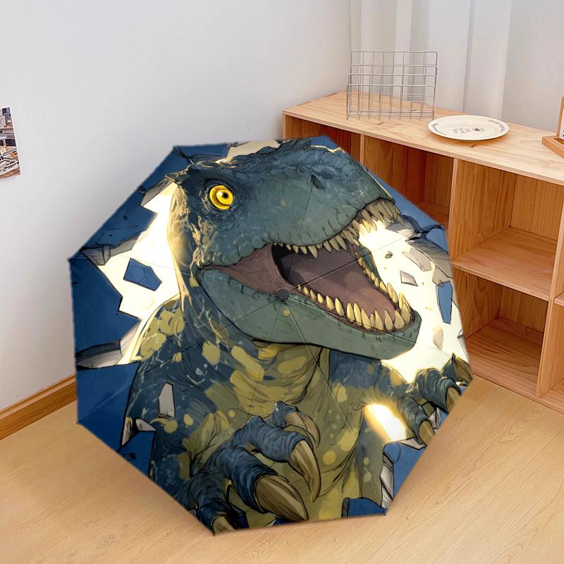 

1 PC Automatic Folding Umbrella - Dinosaur Pattern, Portable & Foldable Design with 8 Ribs, Christmas Birthday Gifts