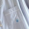 Women's Lightweight Cotton Gauze Pajama Set - Spring/Summer Long Sleeve Cardigan