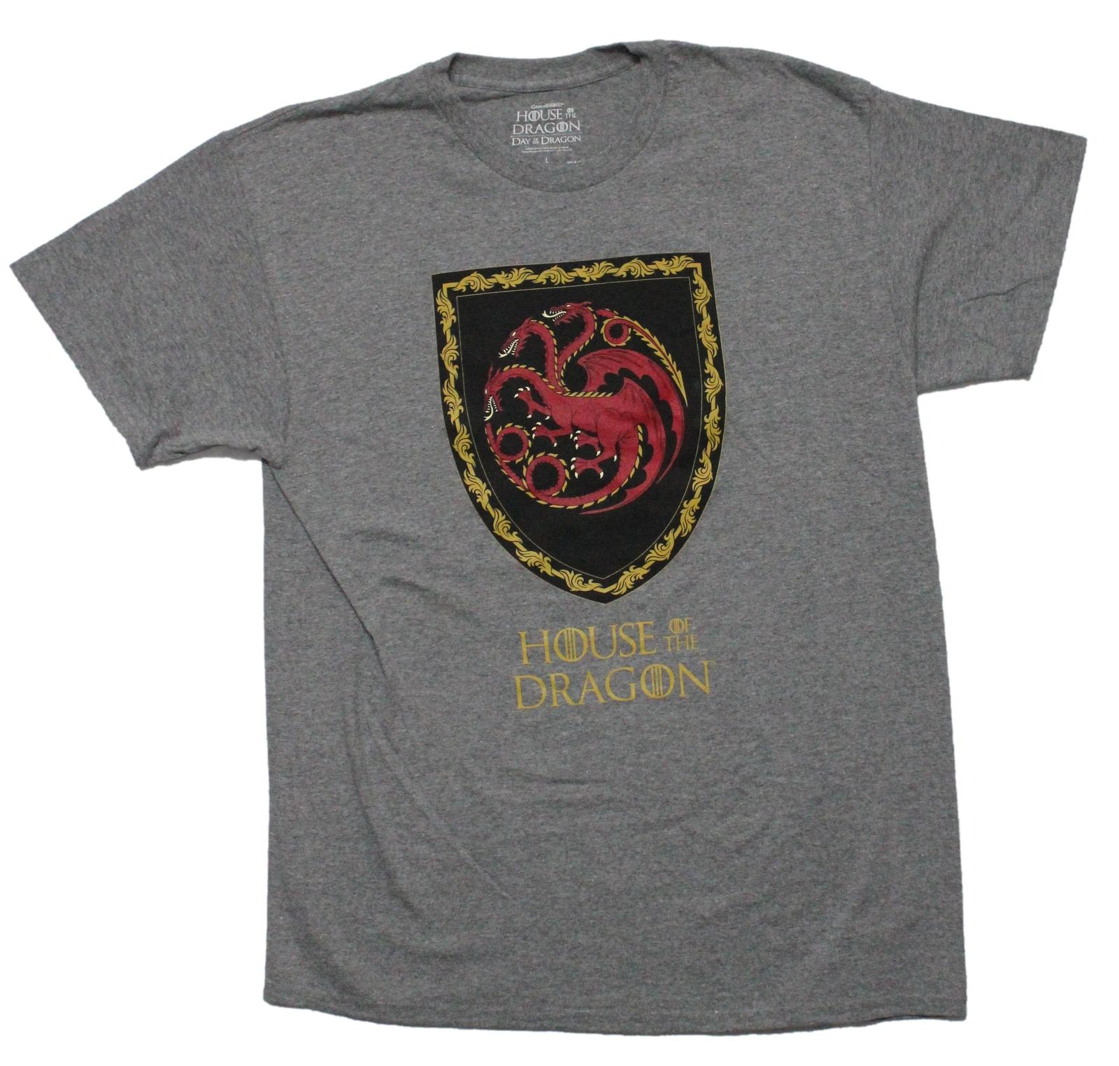 Game of Thrones Mens T-shirt - House of Targaryen Dragon Shield Image M