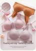 Cotton Front-Closure Wire-Free Push-Up Bra for Mature Women - Large, Breathable, Anti-Sagging Style