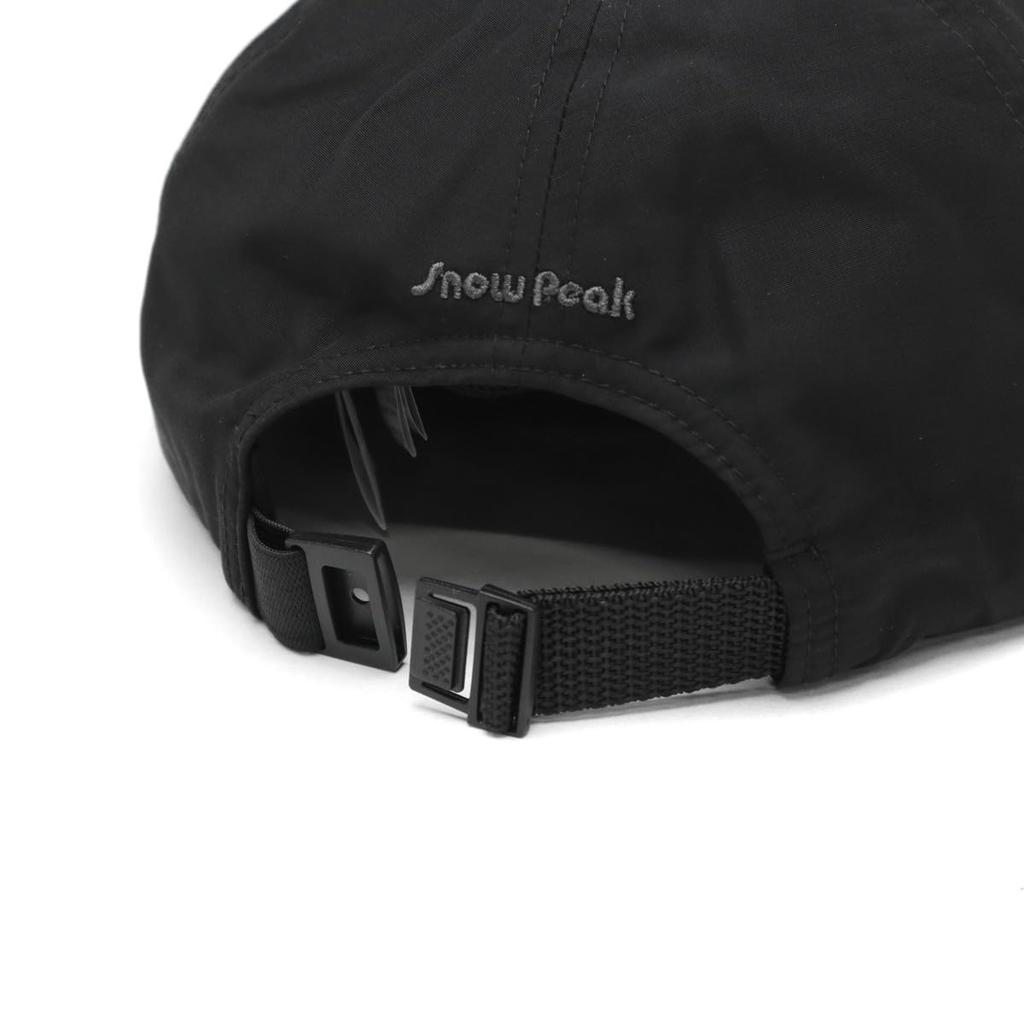 Snow Peak Light Mountain Cloth Cap, size 2, BLACK, AC-25SU017, perfect for camping, outdoor activities, and festivals.