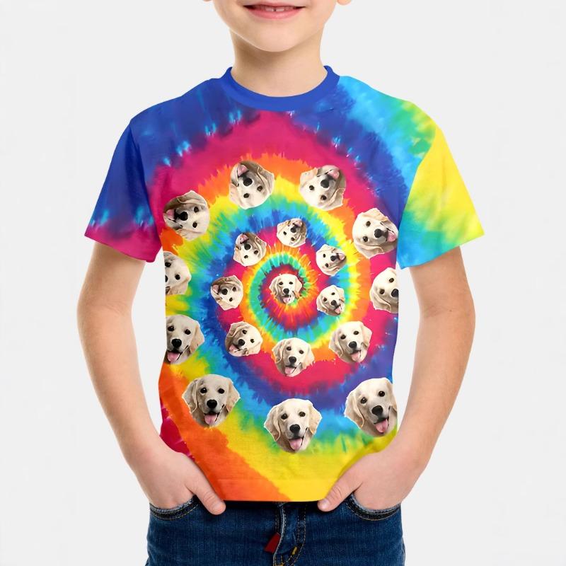 Sommer Jugend Kinderbekleidung T-Shirt Modisch Bequem 3D Muskel Linie Gedrucktes Kurzarmshirt