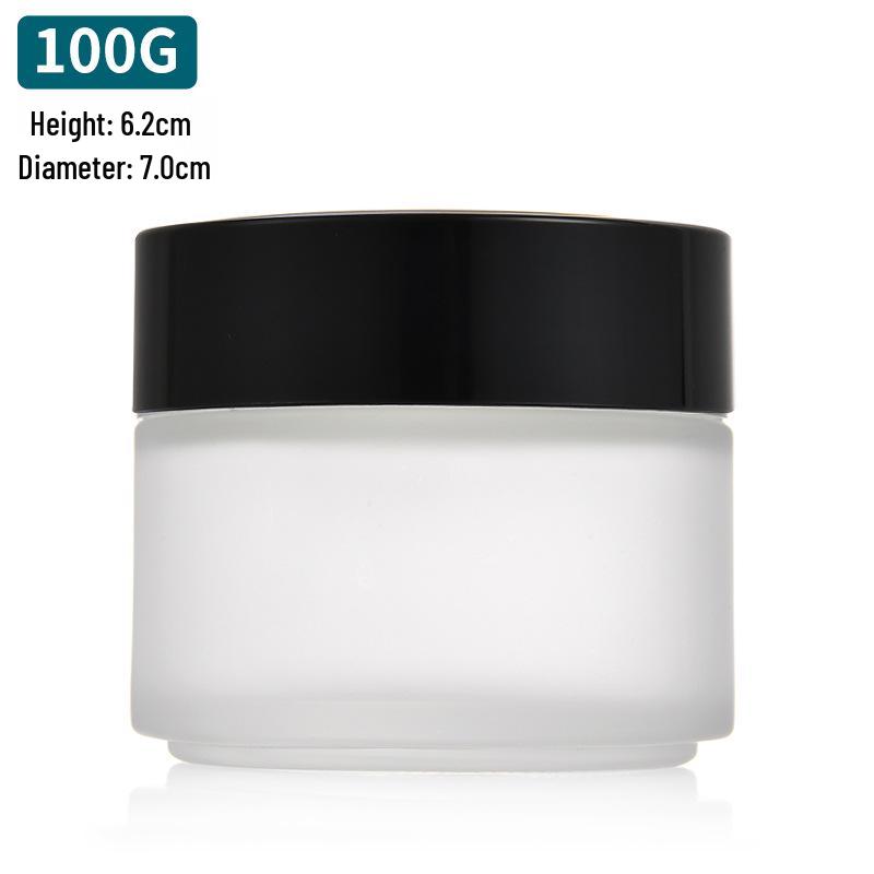 Frosted Glass Ointment Jar, Small Capacity Sealed Container for Creams