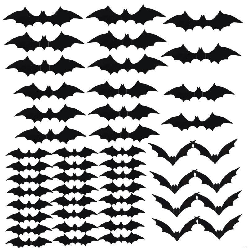 Flying Bat Decals Adhesive PVC Stickers Halloween Decorations for Wall Window