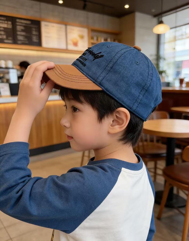 Kids' Denim Baseball Cap - Boys & Girls Spring/Autumn Fashion Sun Protection Hat