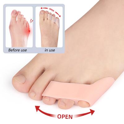2 Stück Drei-Loch-Kleinfußzehenspreizer Hallux-Korrektor Schmerzlinderung Kleinfußzehen-Trenner Schutz Hühnerauge Fußpflege Abstandshalter