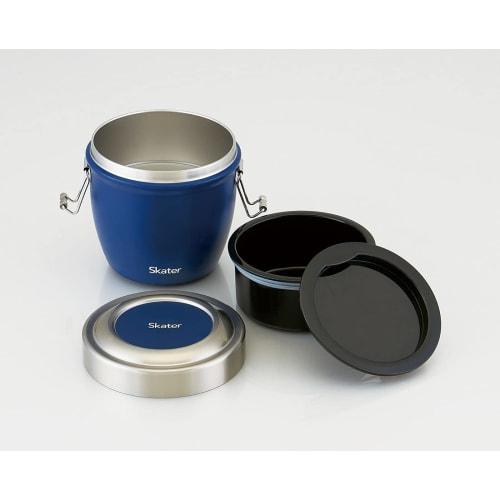 Skater Antibacterial Insulated Lunch Box, Rice Bowl Shape, Stainless Steel, 550ml, Blue, STLBD6AG-A