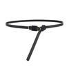 Simple Decorative Jeans Belt Adjustable Length Faux Leather Knotted Thin Waistband Jeans Suit Pants Belt