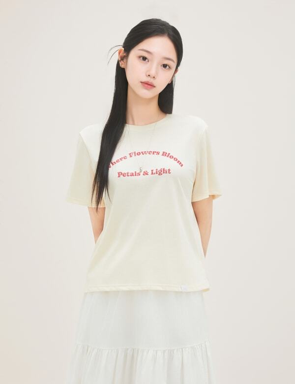 ROEM Lettering Short Sleeve T-Shirt Rmhwg37Rt2