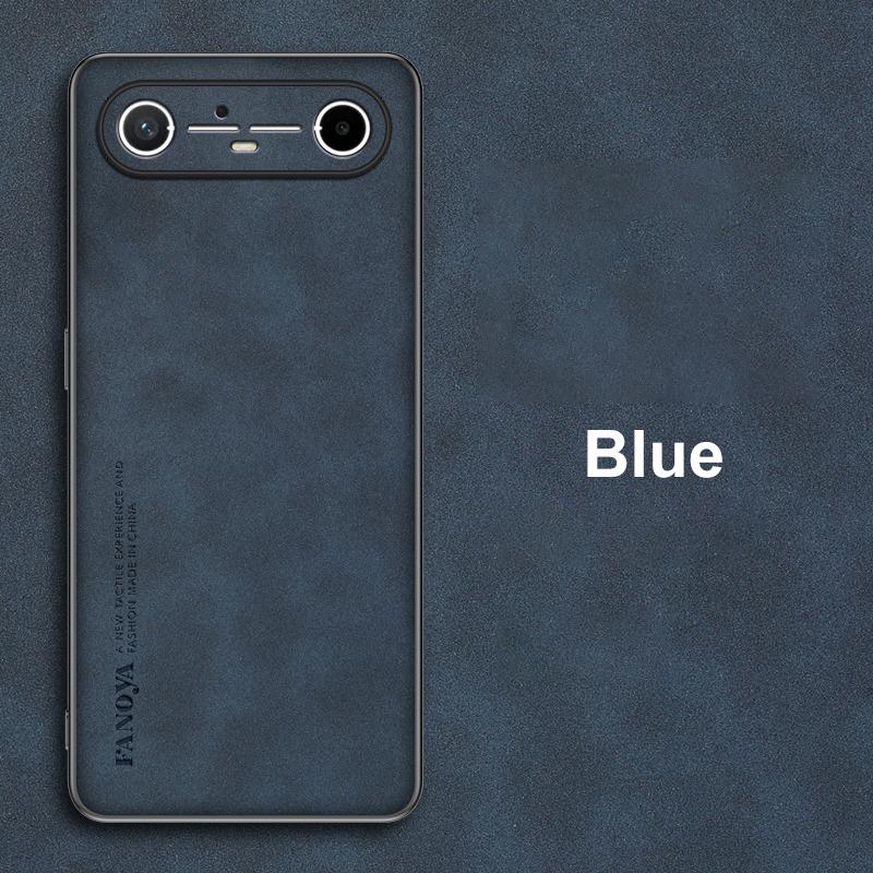 

Для чохла Tecno Pova Slim 5G Розкішний чохол для телефону з PU шкіри Для Tecno Spark Slim 4G Задня кришка Силіконовий протиударний Повний захист Tecno Pova Slim синій