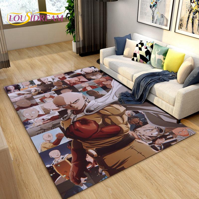 ONE PUNCH MAN, Anime Cartoon Area Rug,Carpets Rug for Living Room Bedroom Sofa Doormat Decoration,Kids Play Non-slip Floor Mat