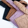Lulu Kurze Kältebeständige Daunenjacke mit Kapuze: 4-Gitter-Puff, Abnehmbar & Warm für Herbst/Winter-Fitness