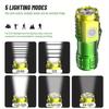 3LED Super Bright Flashlight Portable Mini Burst Flash Torch Rechargeable Outdoor Emergency Spotlight with Pen Clip Tail Magnet
