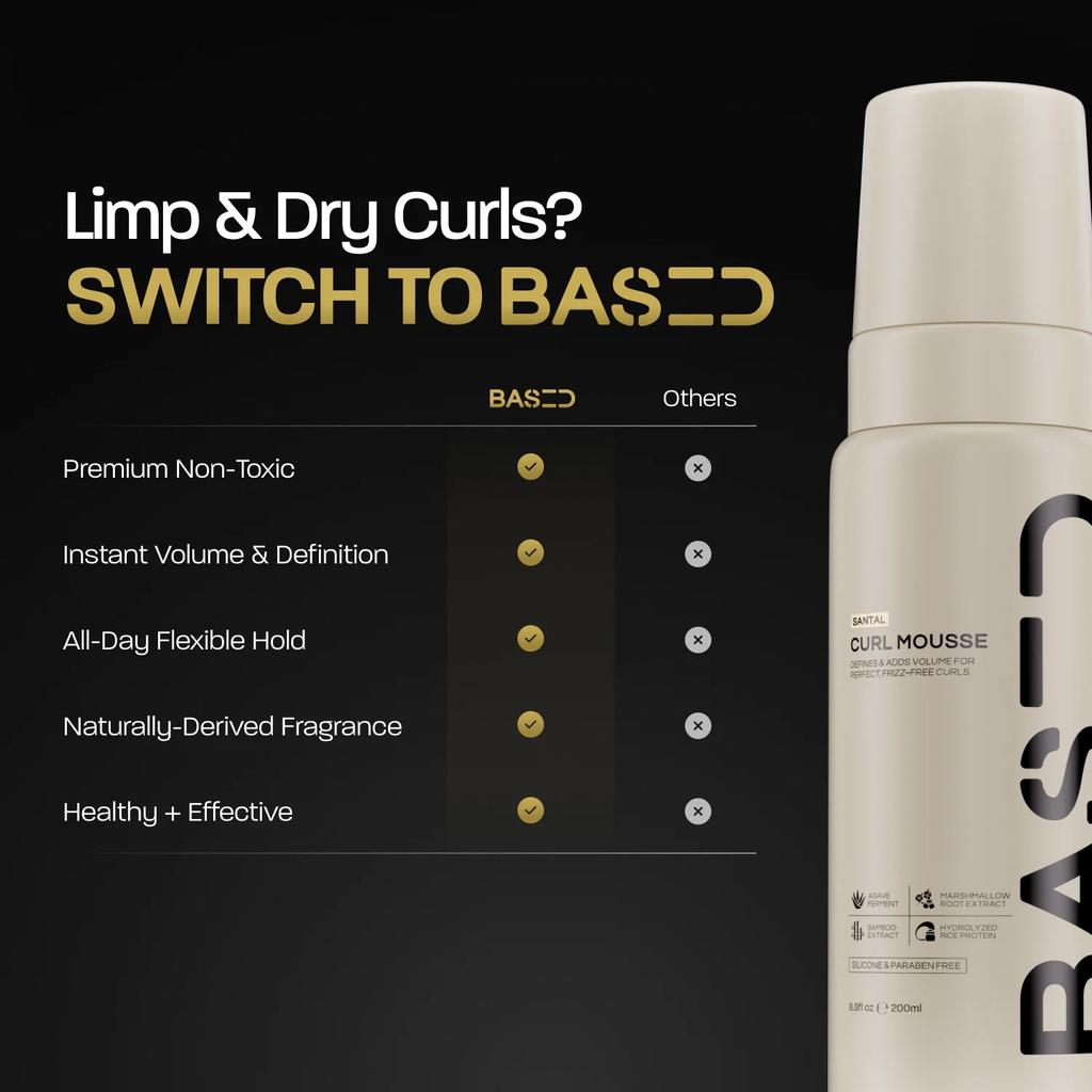 Curl Styling Mousse Elastic Curls Defined Texture Oil-Free Hydrating Hair Care Gentle Hold Curl Foam