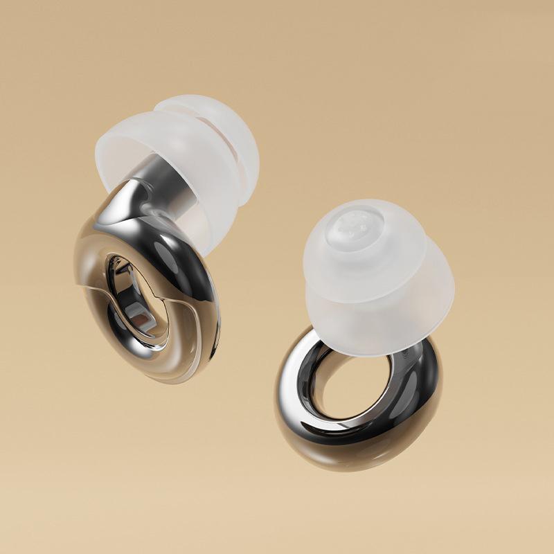 Silicone Ring-Shaped Electroplated Noise-Canceling Earplugs Sound-Isolating And Sound-Reducing Sleep Earplugs For Sleep