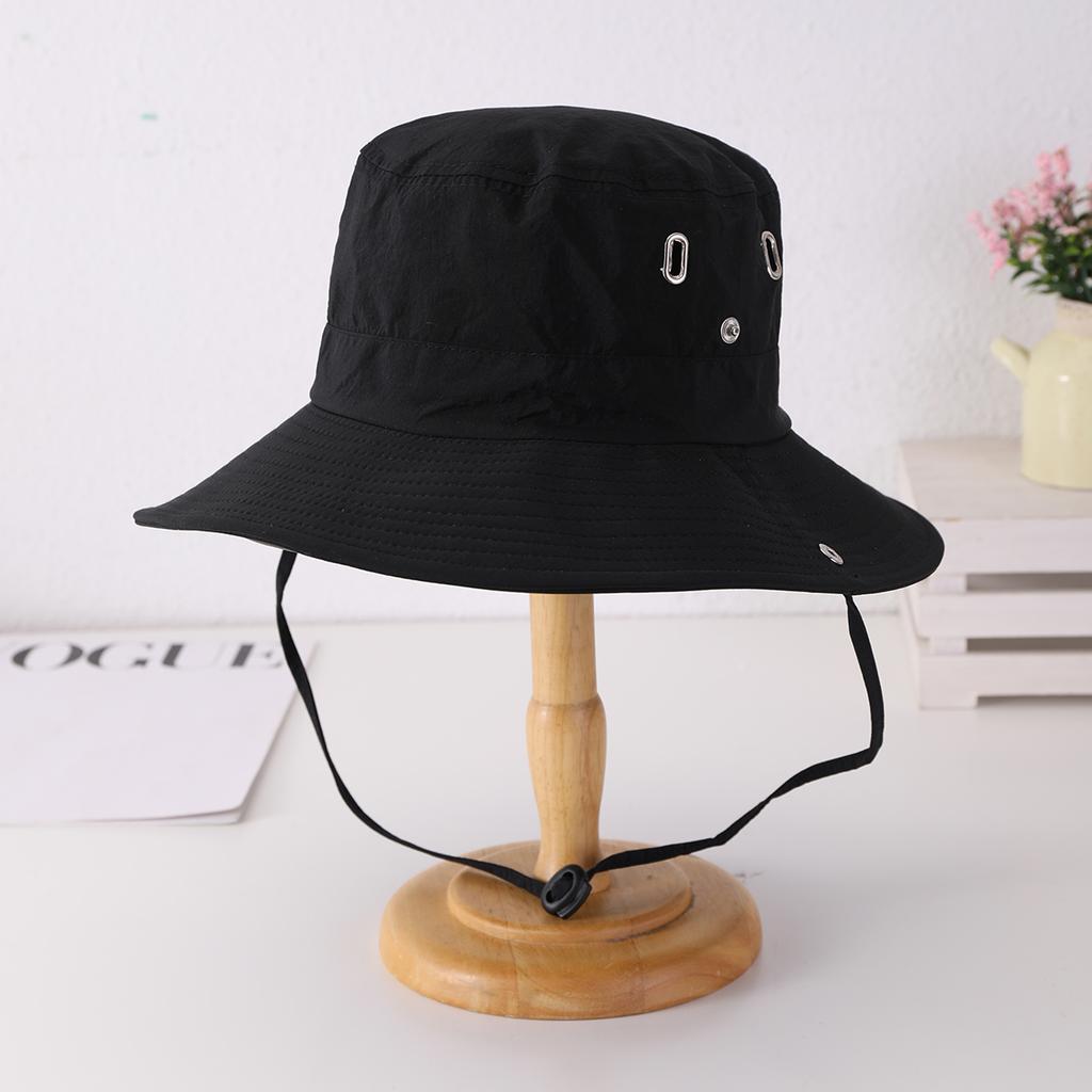 Men's quick-drying wide-brimmed sunshade adjustable casual versatile fisherman's hat for outdoor hiking and mountain climbing