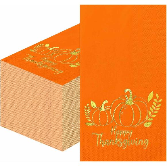 SietDESEO 25 Pieces 3-ply Thanksgiving Dinner Napk 13 x 15.7 Inch Guest Bathroom Napk Disposable Hand Towels for Bathroom Kitchen Fall Party