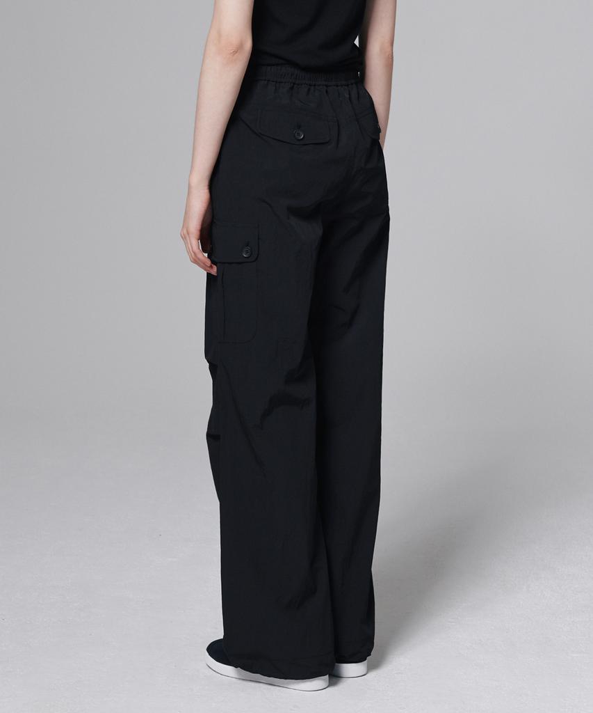 Aussel Ripstop Wide Cargo Pants Black