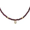 4mm garnet rough stone necklace