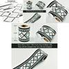 Durable Pvc Self-adhesive Wall Border Sticker Waterproof Vinyl Wallpaper Blackwhite 5/10m