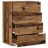 Sideboard with Drawers Reclaimed Wood Look 60 x 39 x 80 cm Engineered Wood